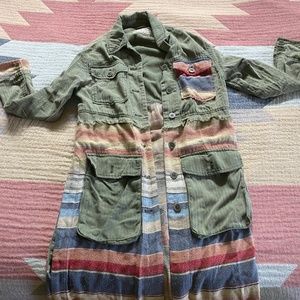 Free People (we the free) army trench/knit duster